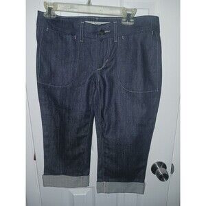 Joes Jeans Bermuda‎ Jean Shorts Folded Women's Size 33 Dark Blue
